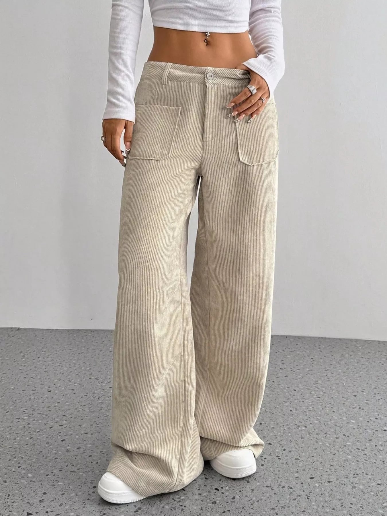Corduroy Wide Leg Pants