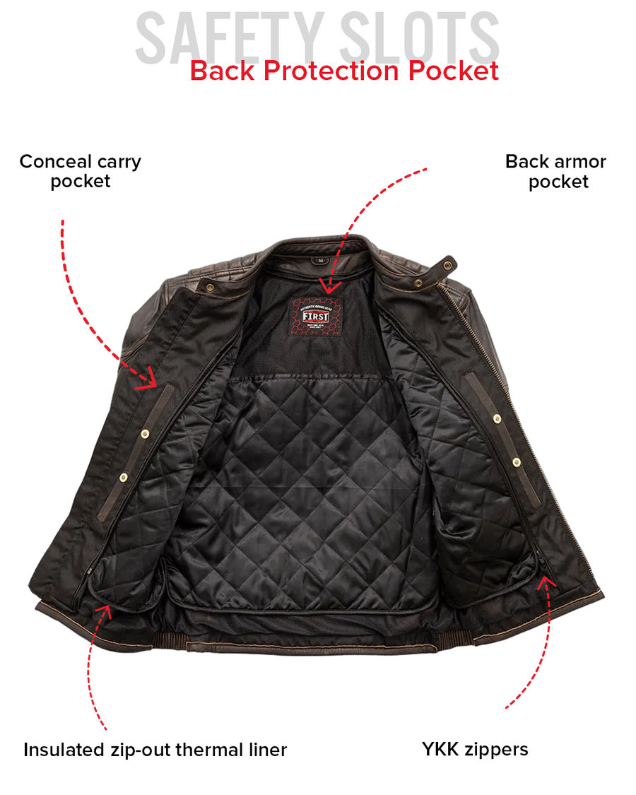 Rider Club - Men's Leather Motorcycle Jacket