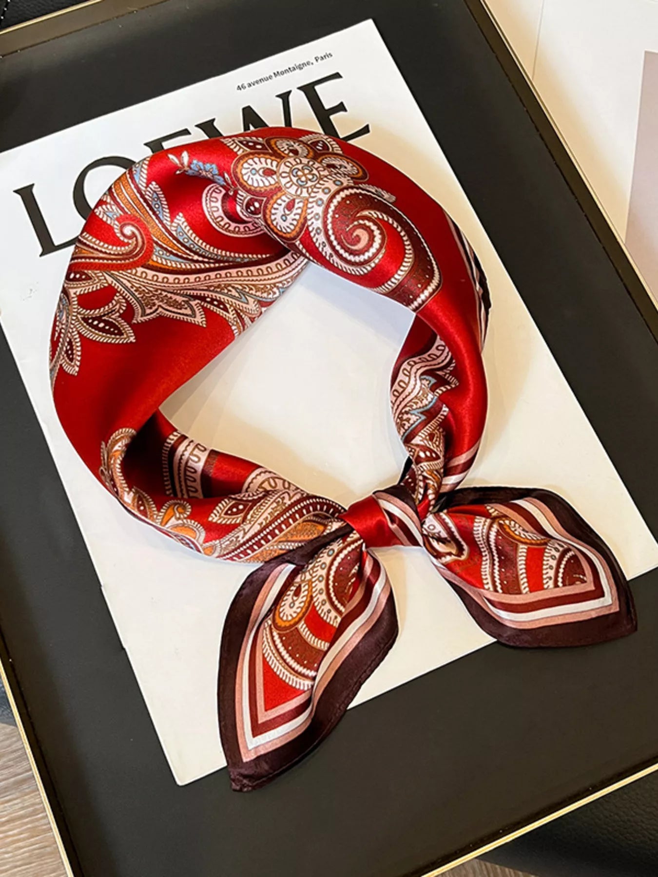 Vintage Paisley Silk Scarf