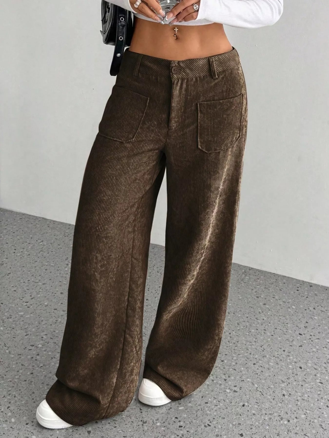Corduroy Wide Leg Pants