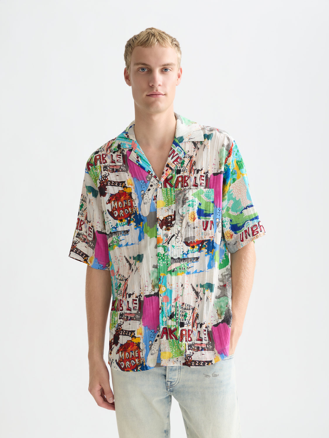 Scotch & Soda x Basquiat Printed Relaxed-Fit Short-Sleeved Shirt