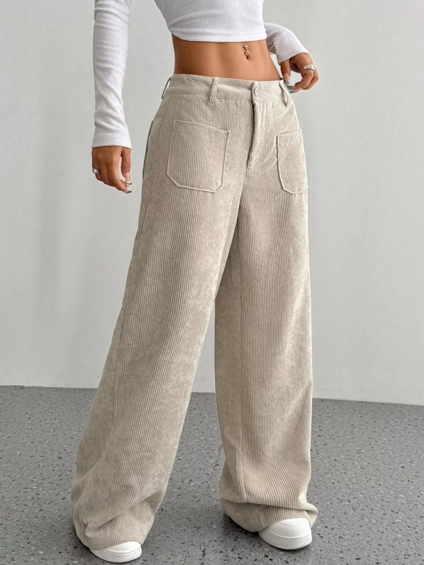Corduroy Wide Leg Pants