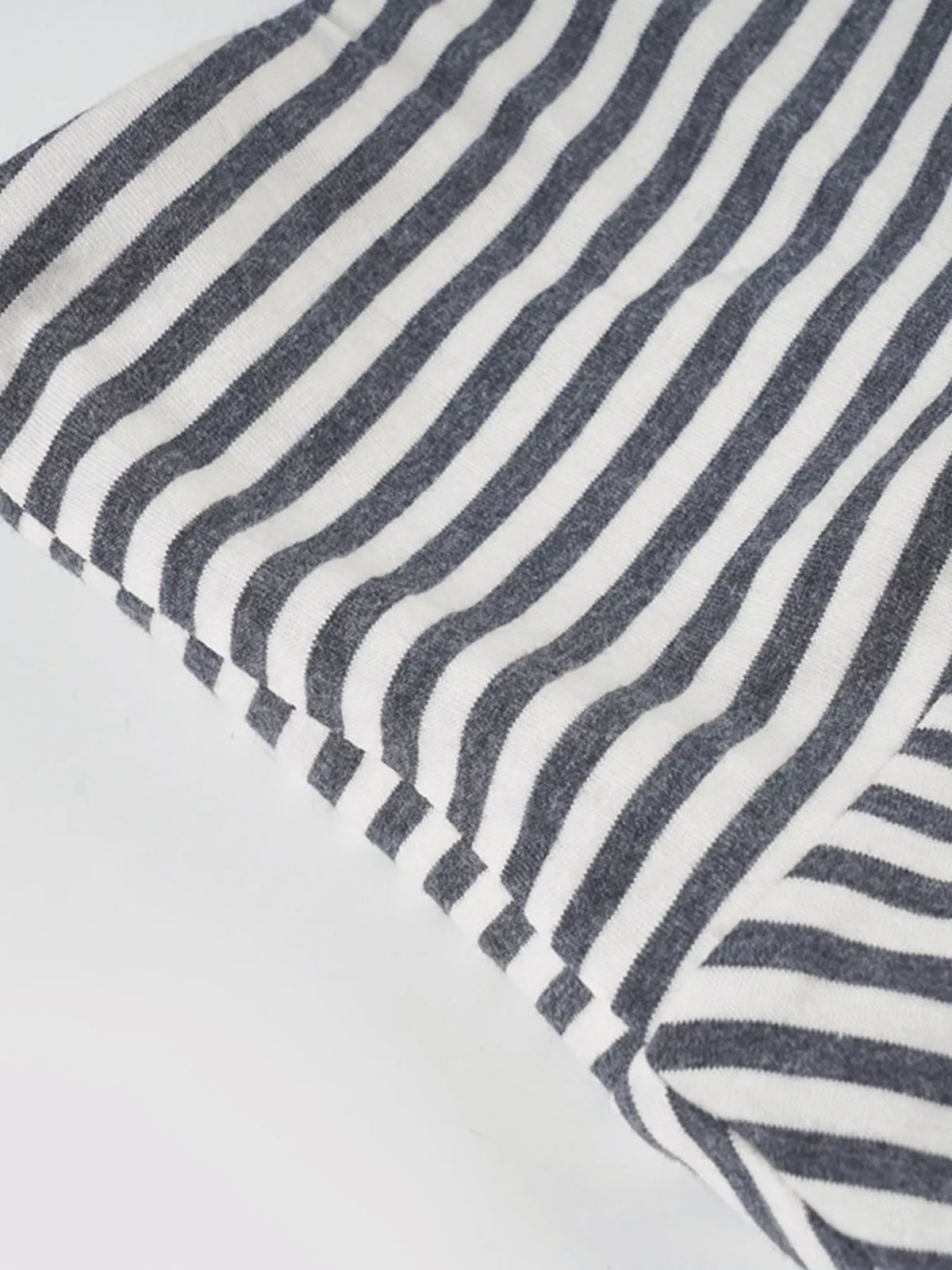 Striped Asymmetrical Hem Mini Skirt