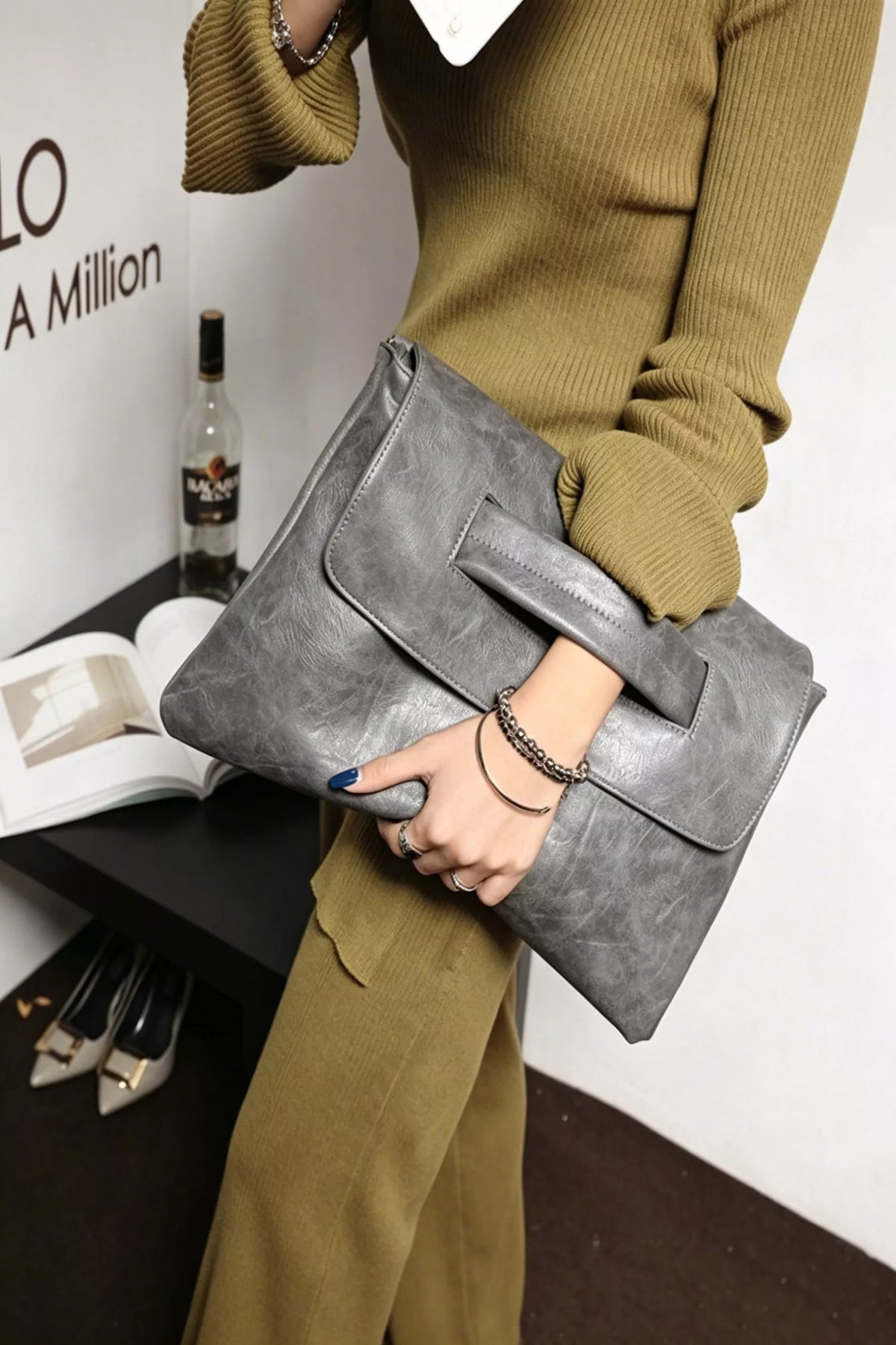 Vintage Style Envelope Clutch
