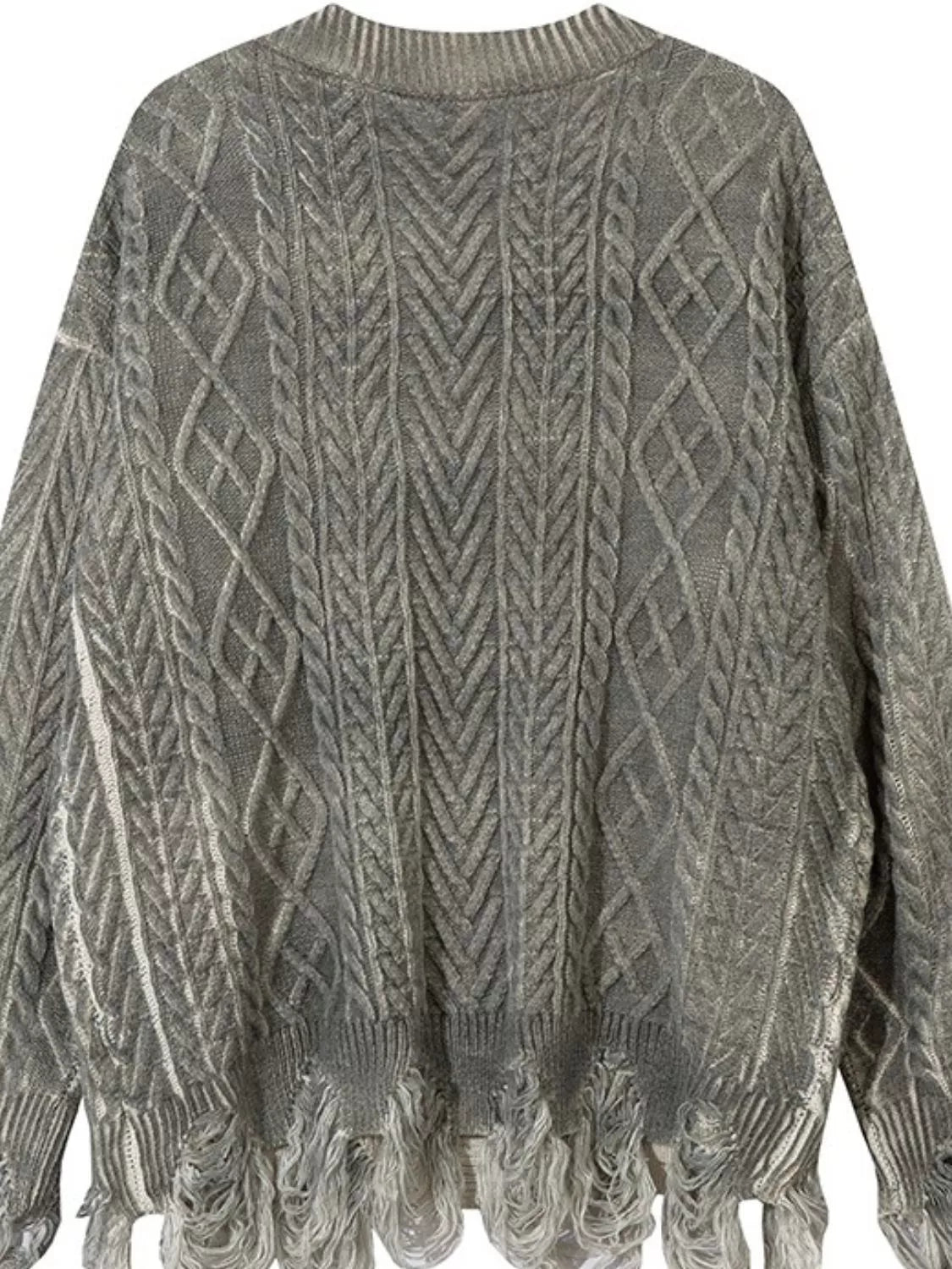 Men's Cable Knit Button Up Cardigan