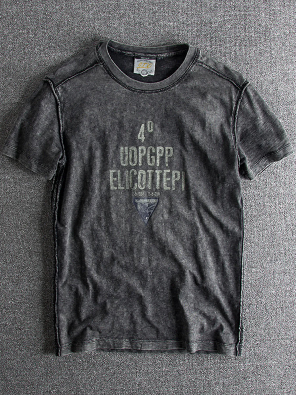 Men's Letter Round Neck Short Sleeve T-Shirt
