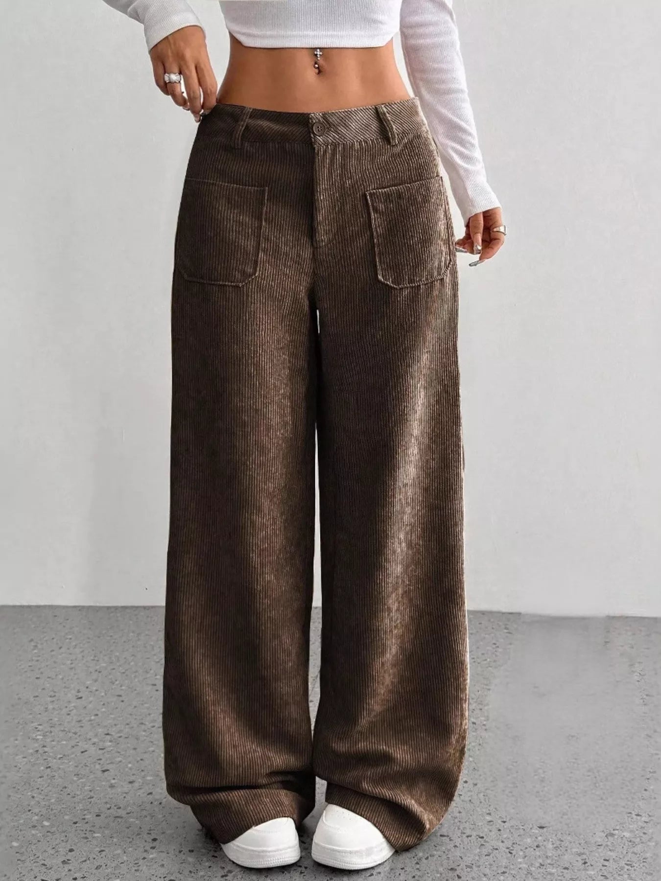 Corduroy Wide Leg Pants
