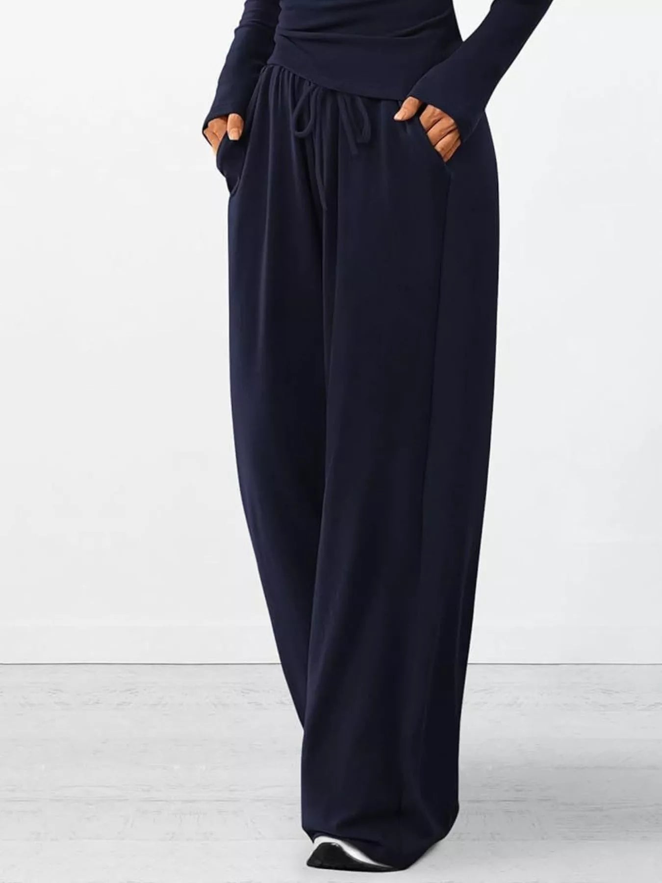 Long Sleeve Top and Wide Leg Pants Set