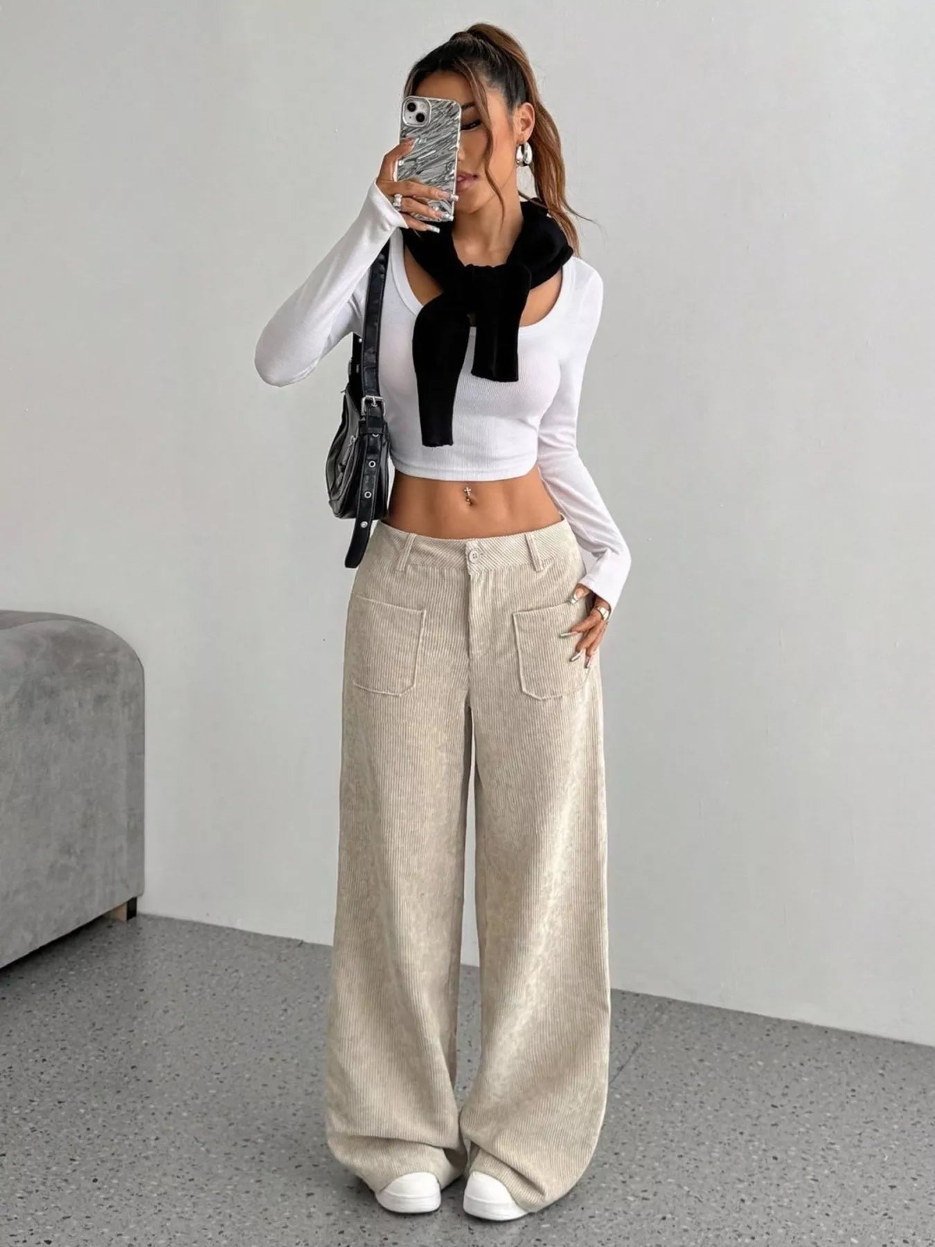 Corduroy Wide Leg Pants