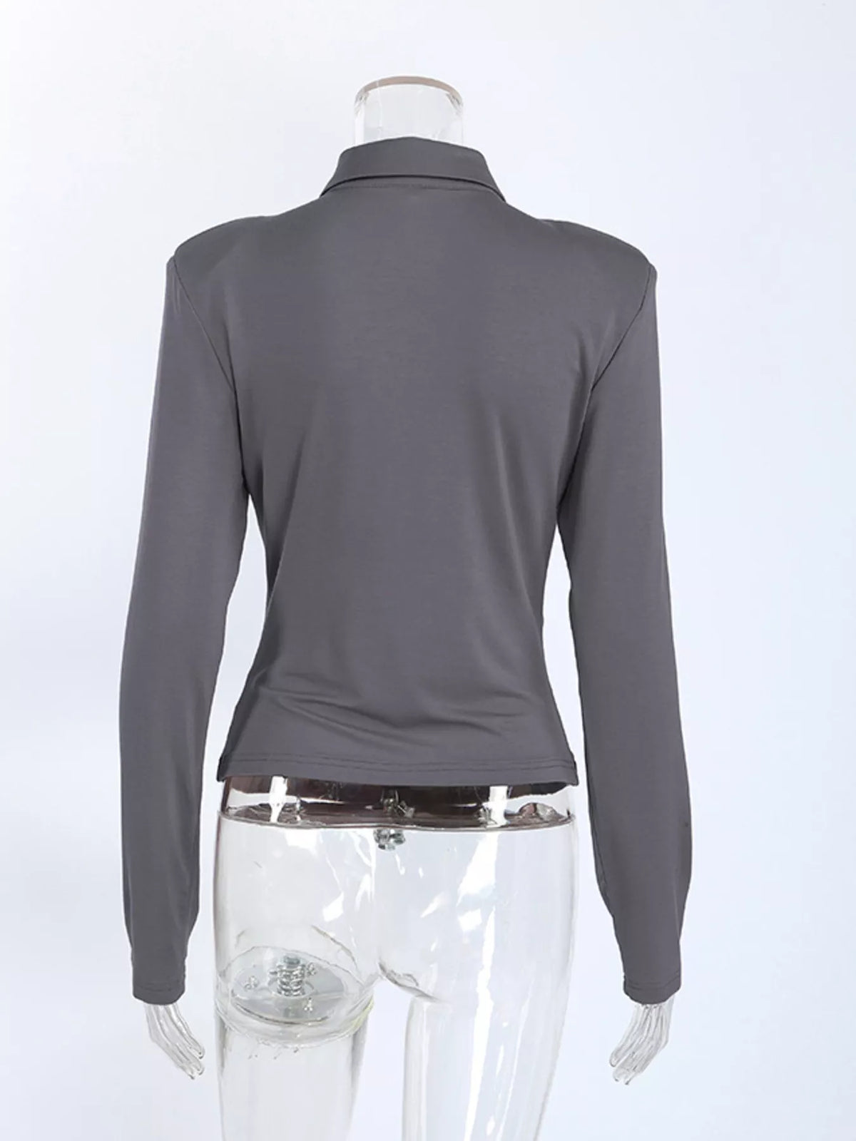 Long-Sleeve Slim-Fit T-Shirt with Cutout Detail