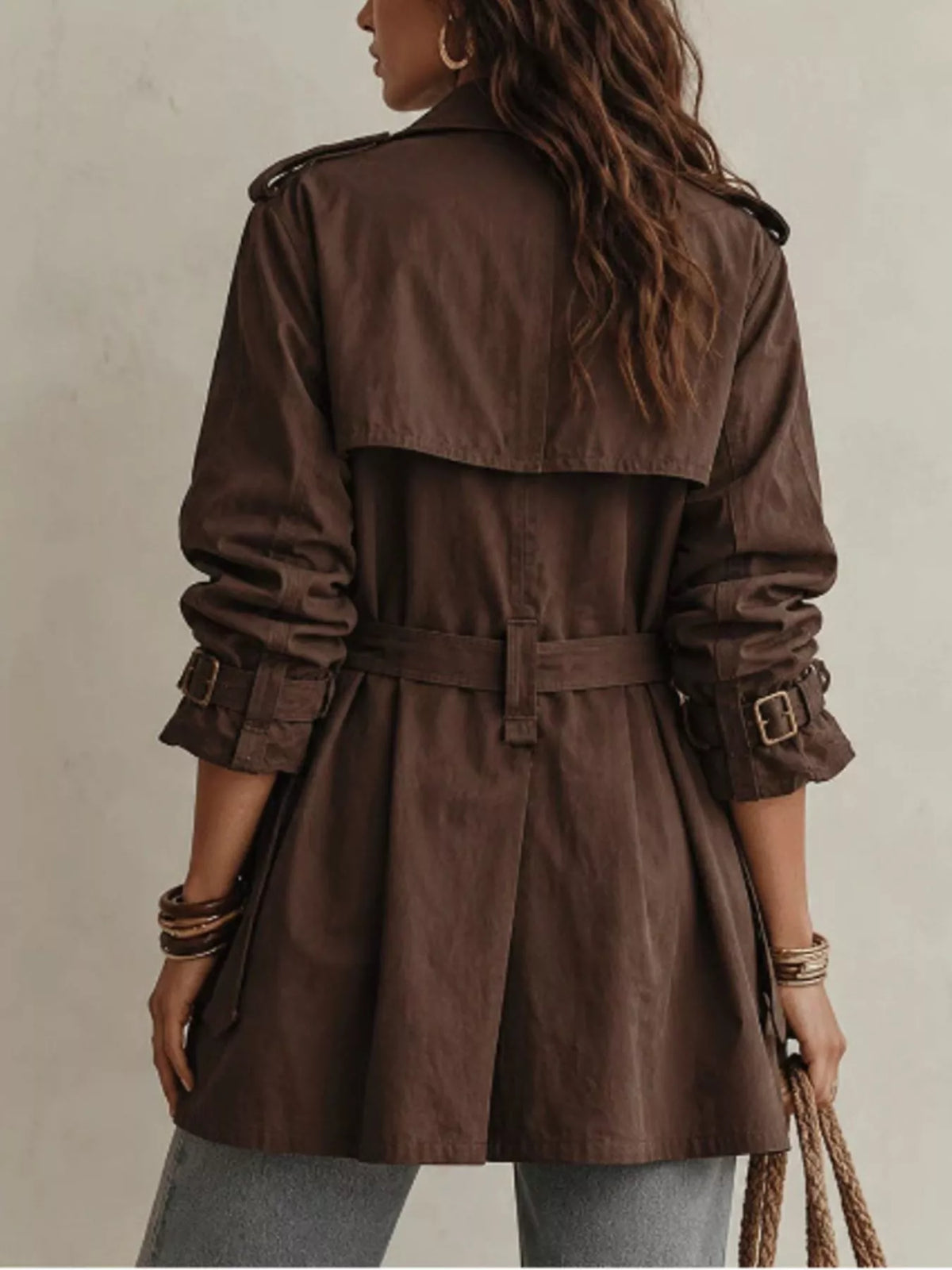 Double-Breasted Belt Trench Coat