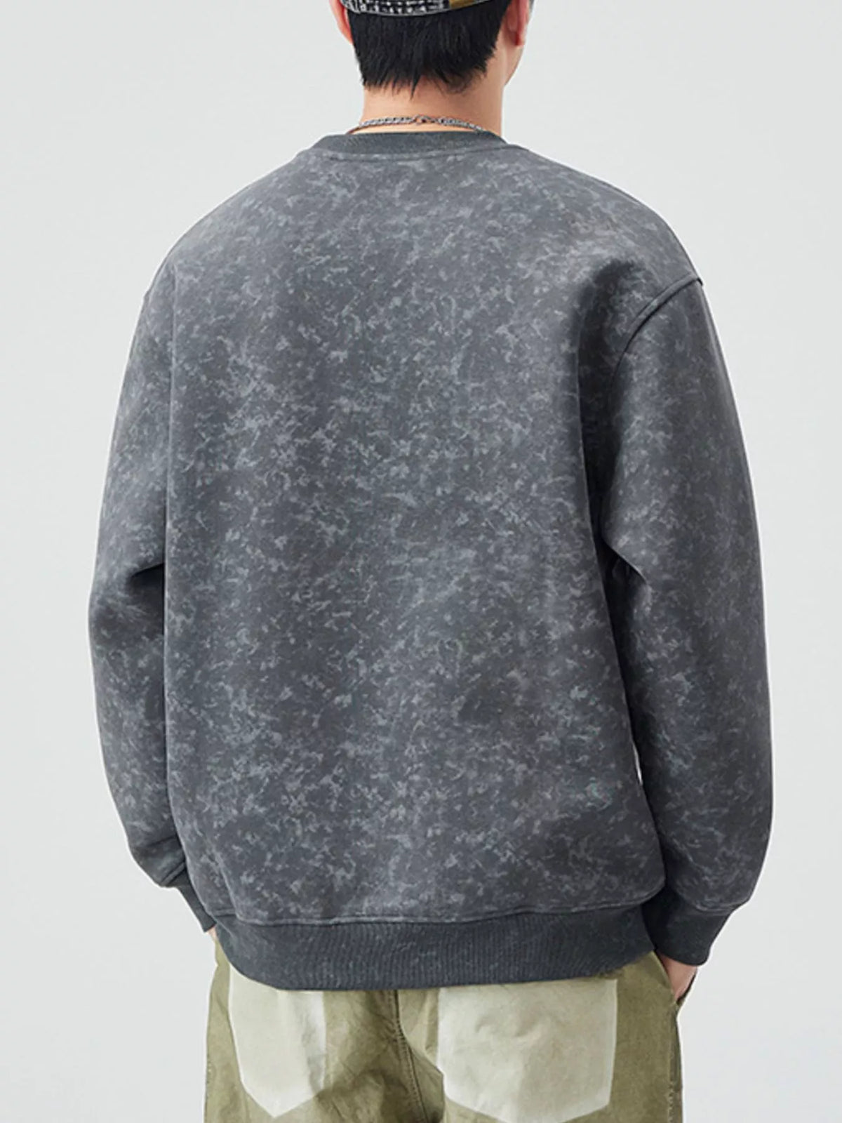 Men's Plus Size Enjoy Round Neck Long Sleeve Sweatshirt