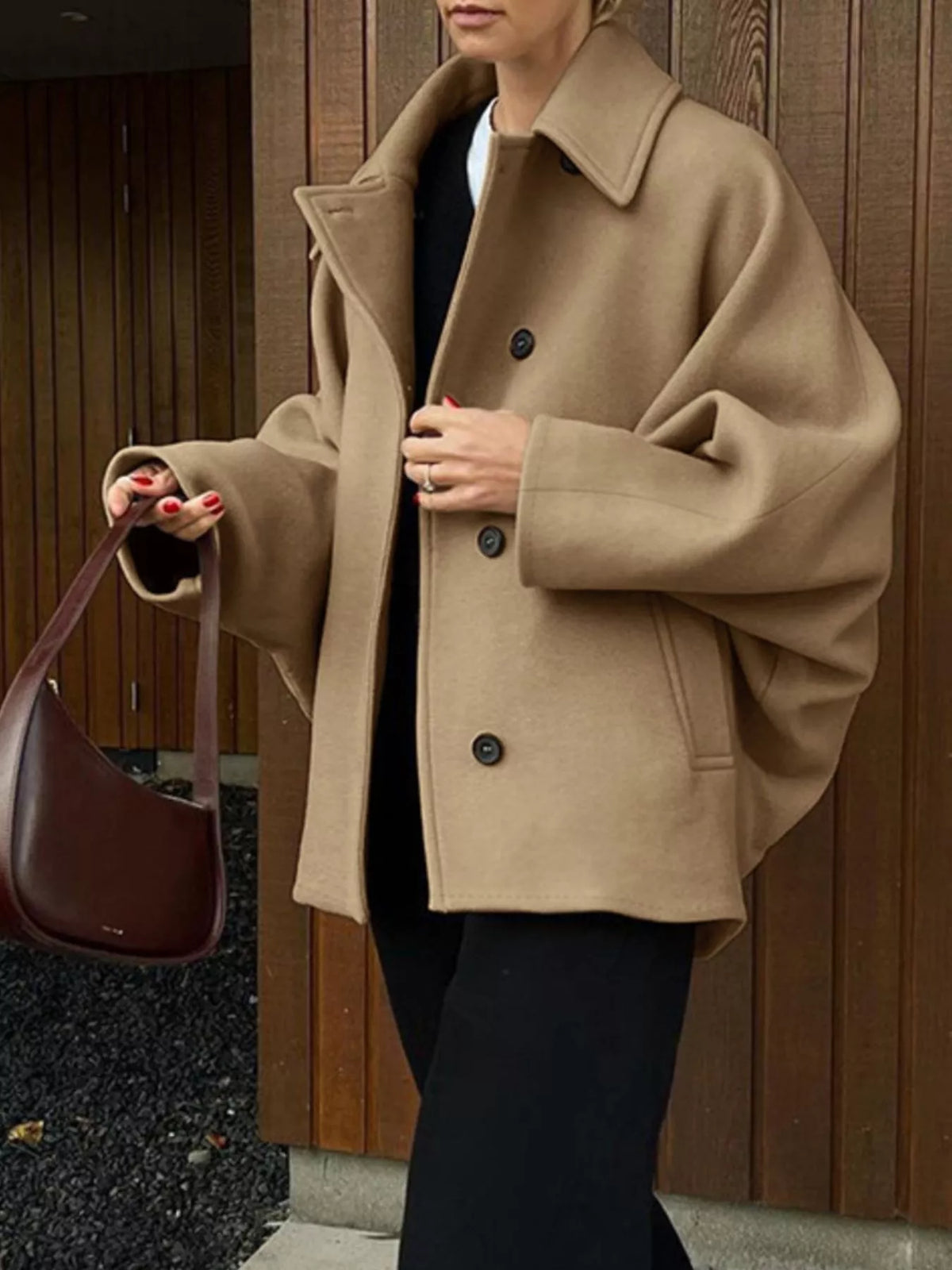 Button Up Long Sleeve Coat