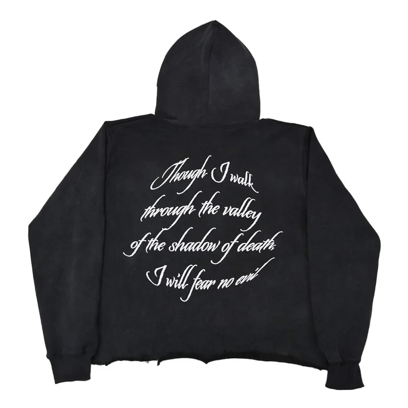 Fear No Evil Cropped Hoodie