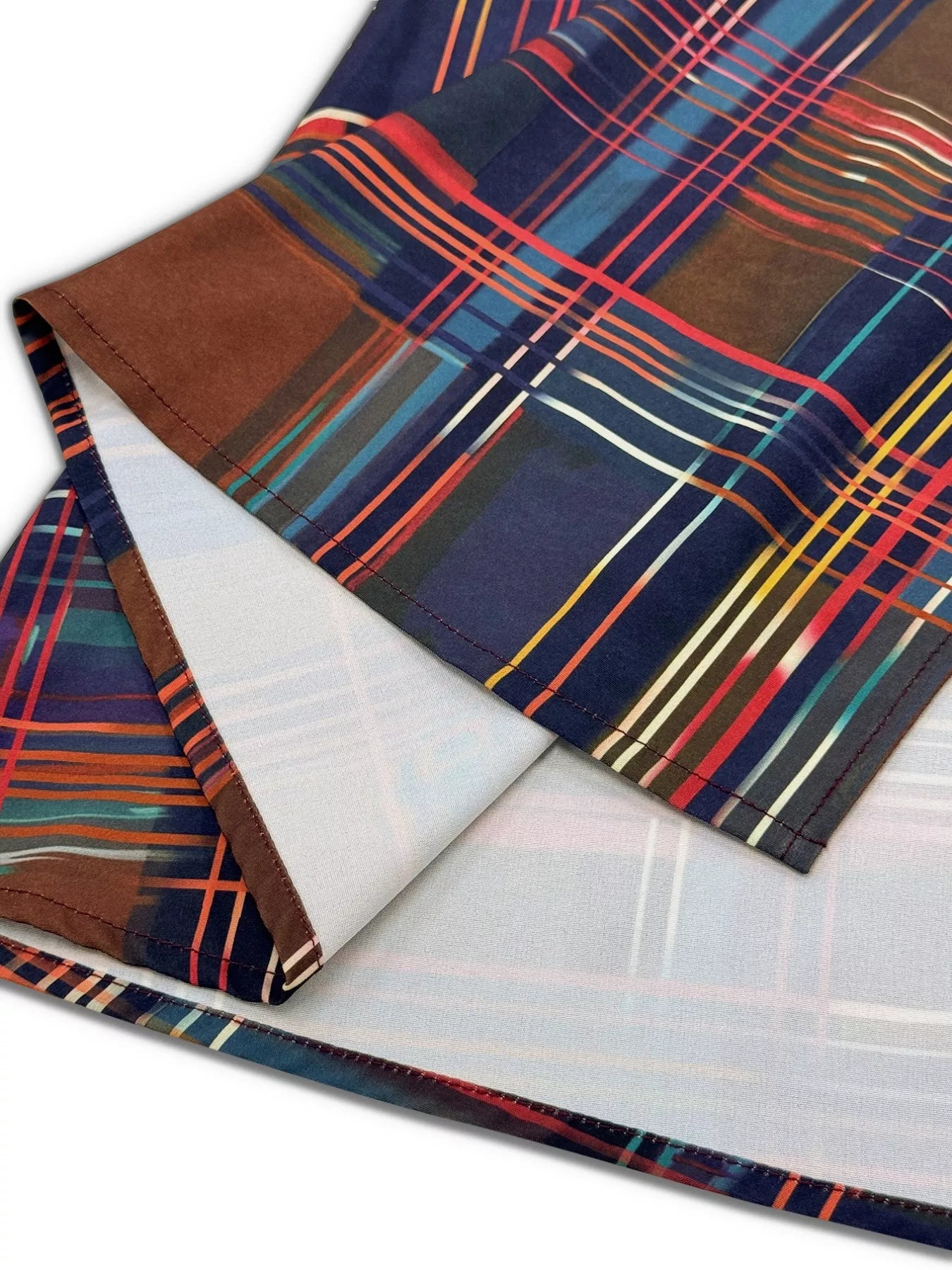 Plaid Button Front Maxi Shirt Dress