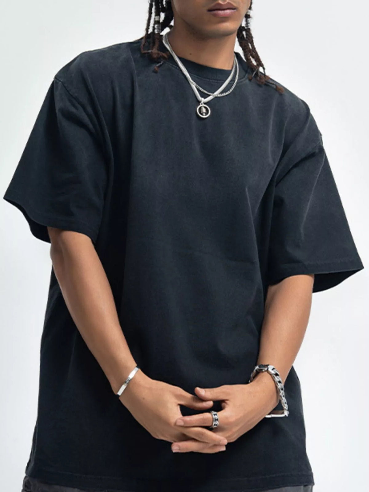 Men's Gradient Round Neck Oversized T-Shirt