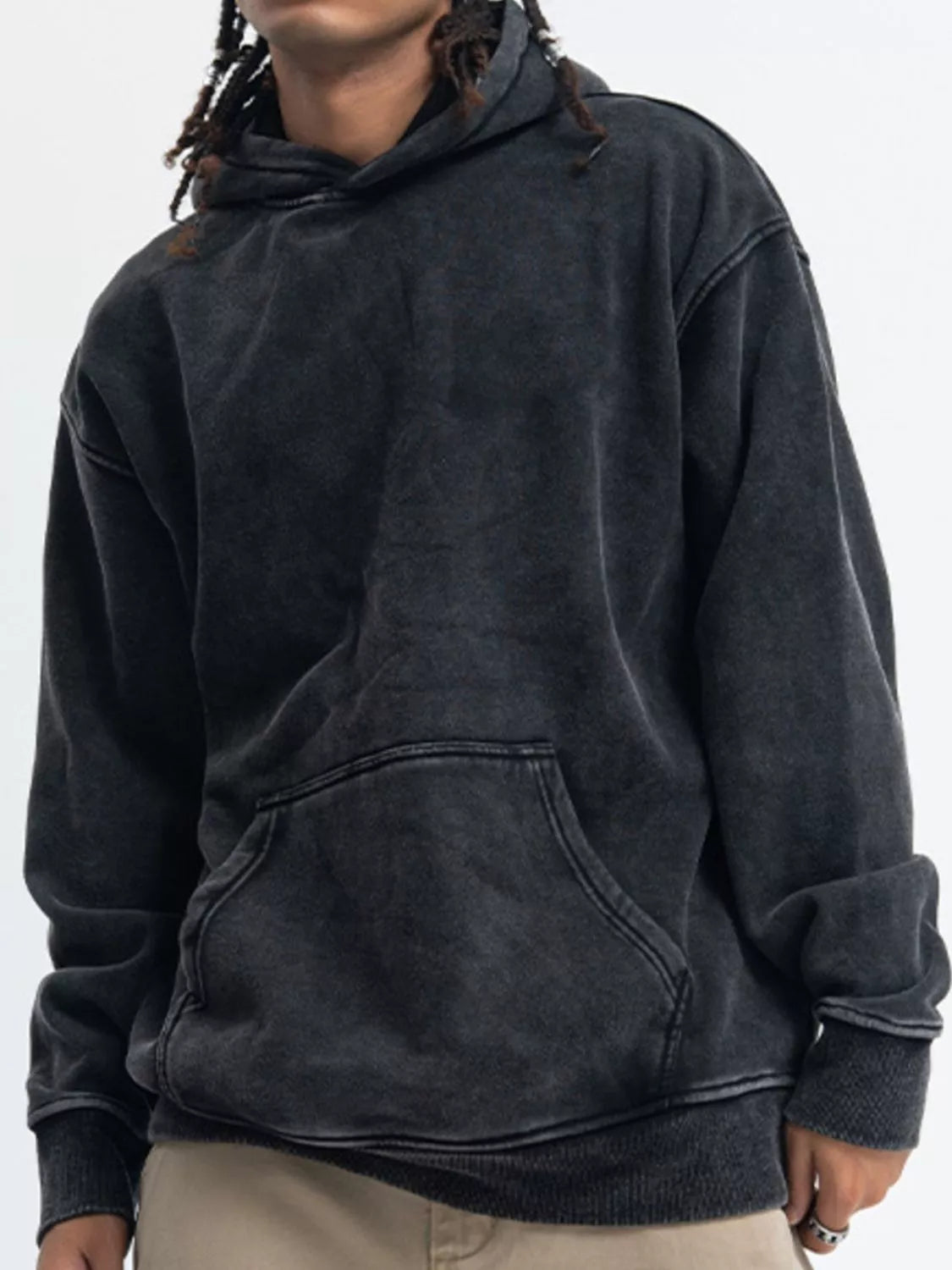 Men's Vintage Wash Long Sleeve Hoodie