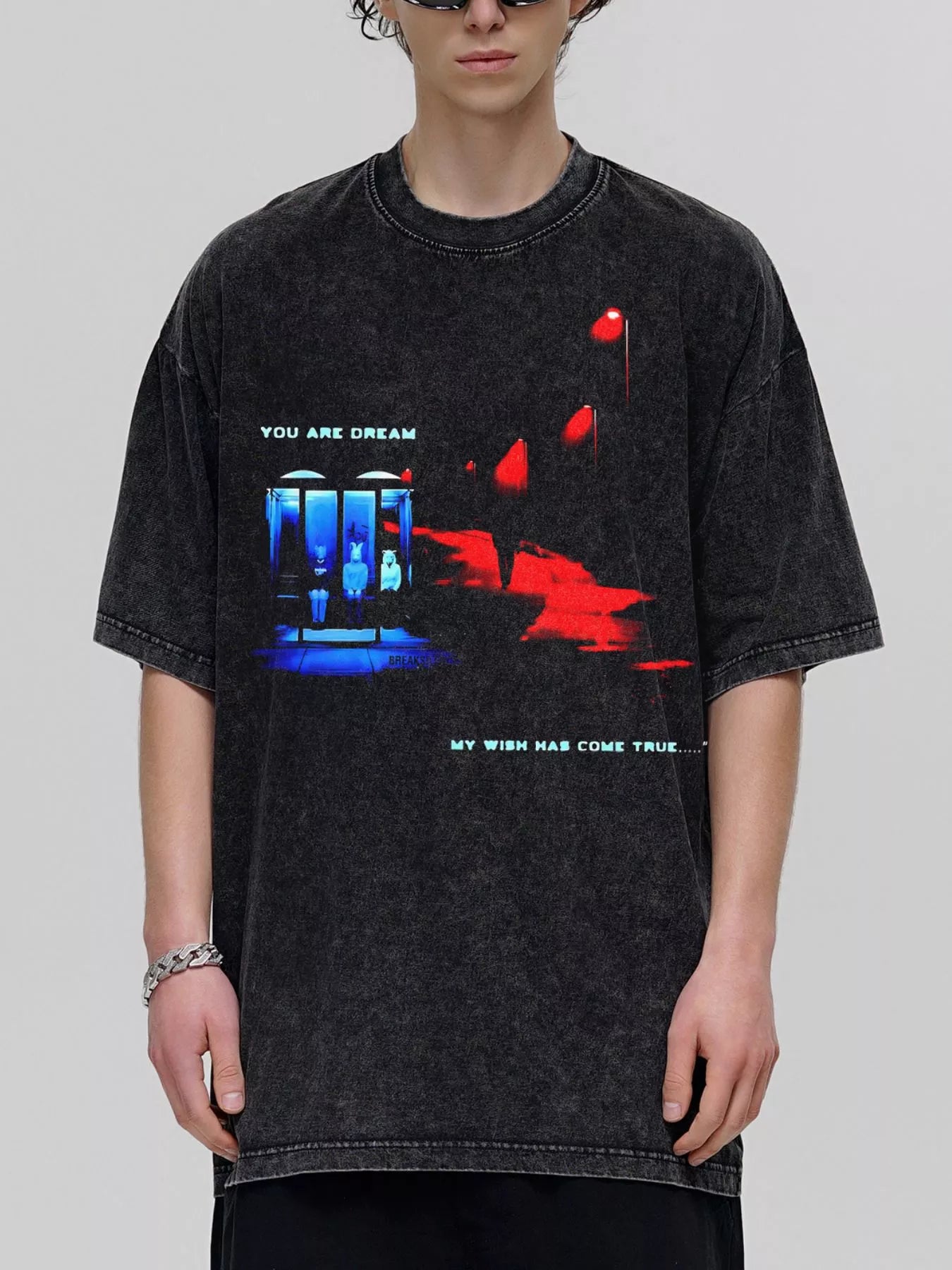 Men's Graphic Round Neck Oversized T-Shirt