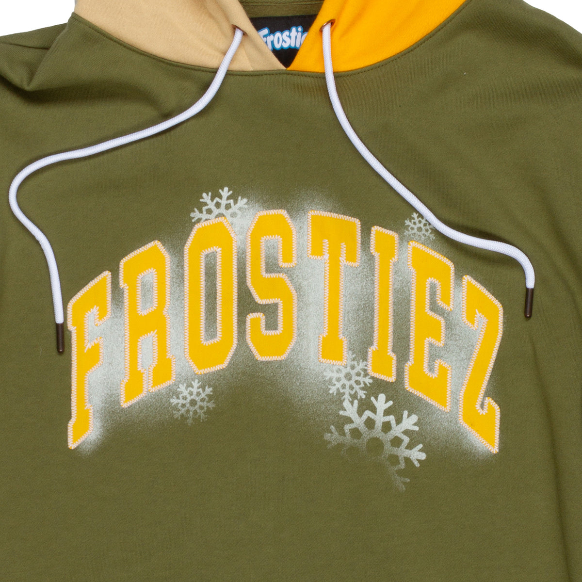 The Frostiez Panel-Block Hoodie | Olive Drab & Gold