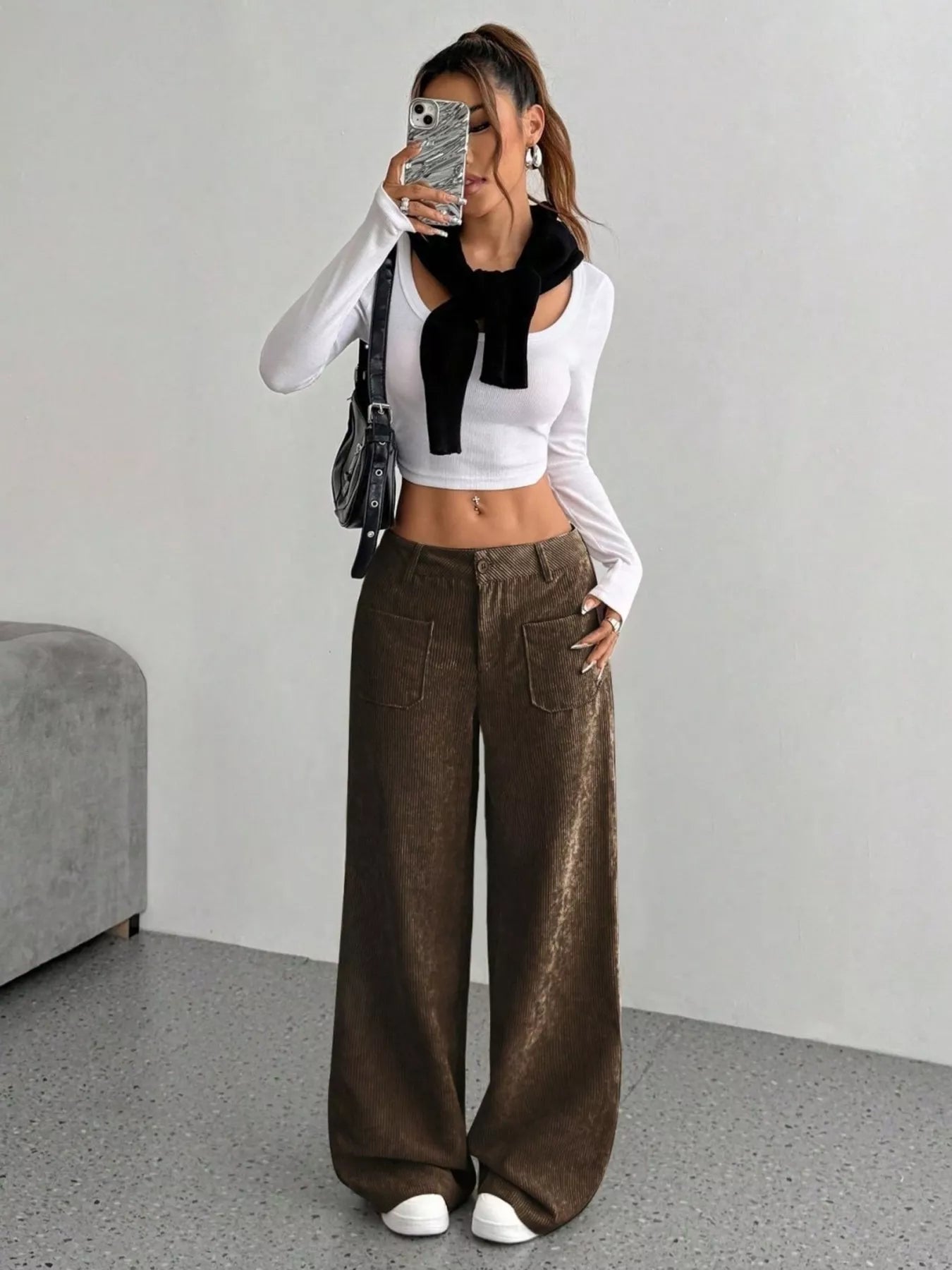 Corduroy Wide Leg Pants