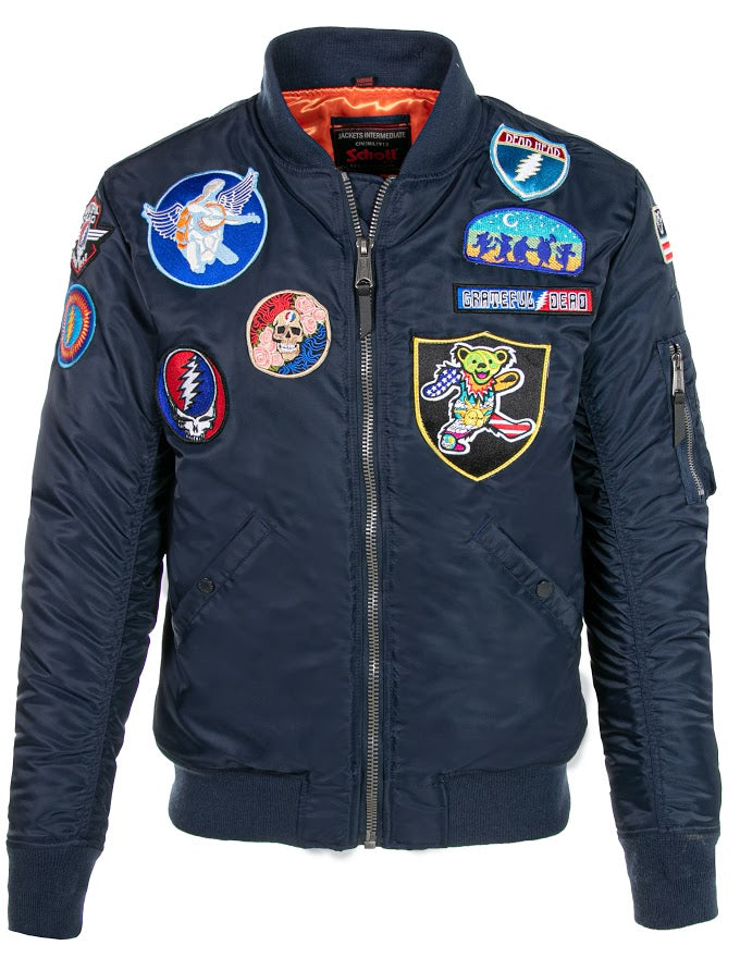 Schott NYC x Grateful Dead MA-1 Nylon Flight Jacket