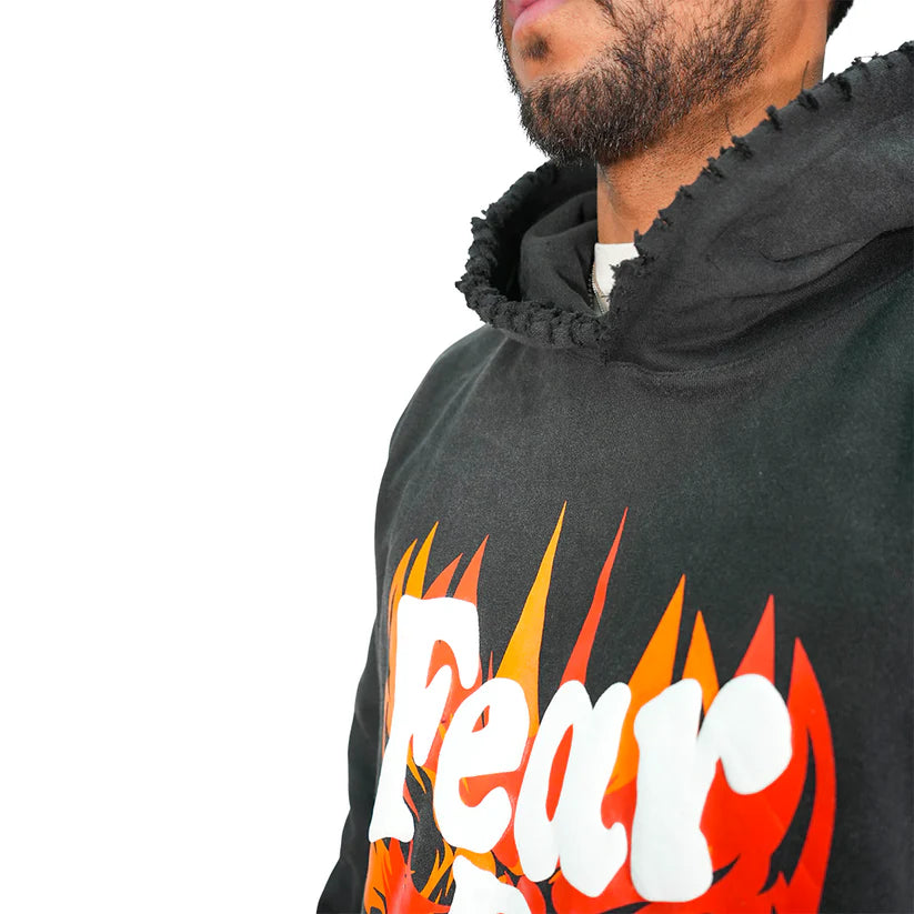 Fear No Evil Cropped Hoodie