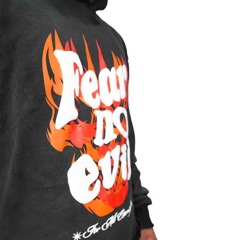 Fear No Evil Cropped Hoodie
