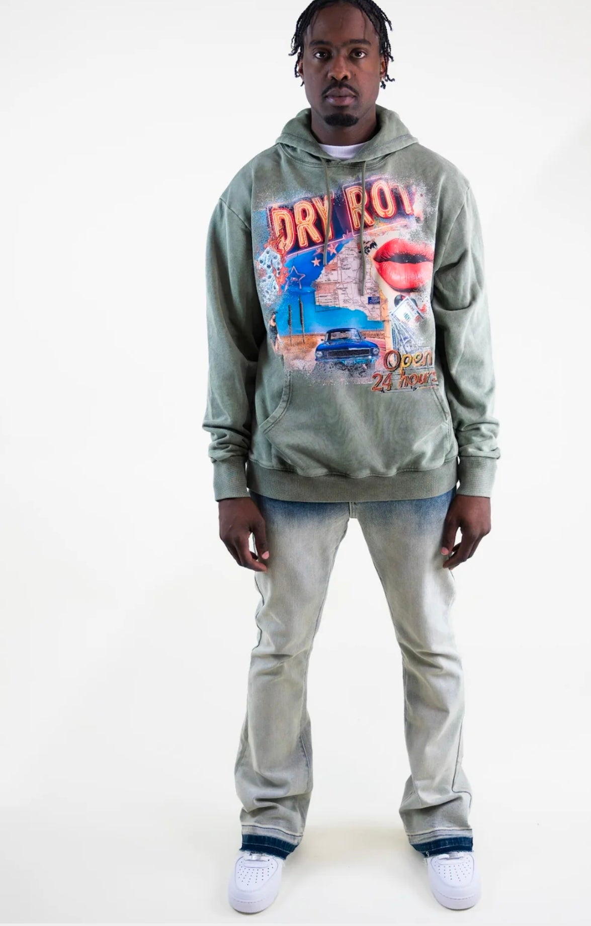 Dry Rot - Dried & Rotten.
DRY ROT GUEST HOODIE GREEN