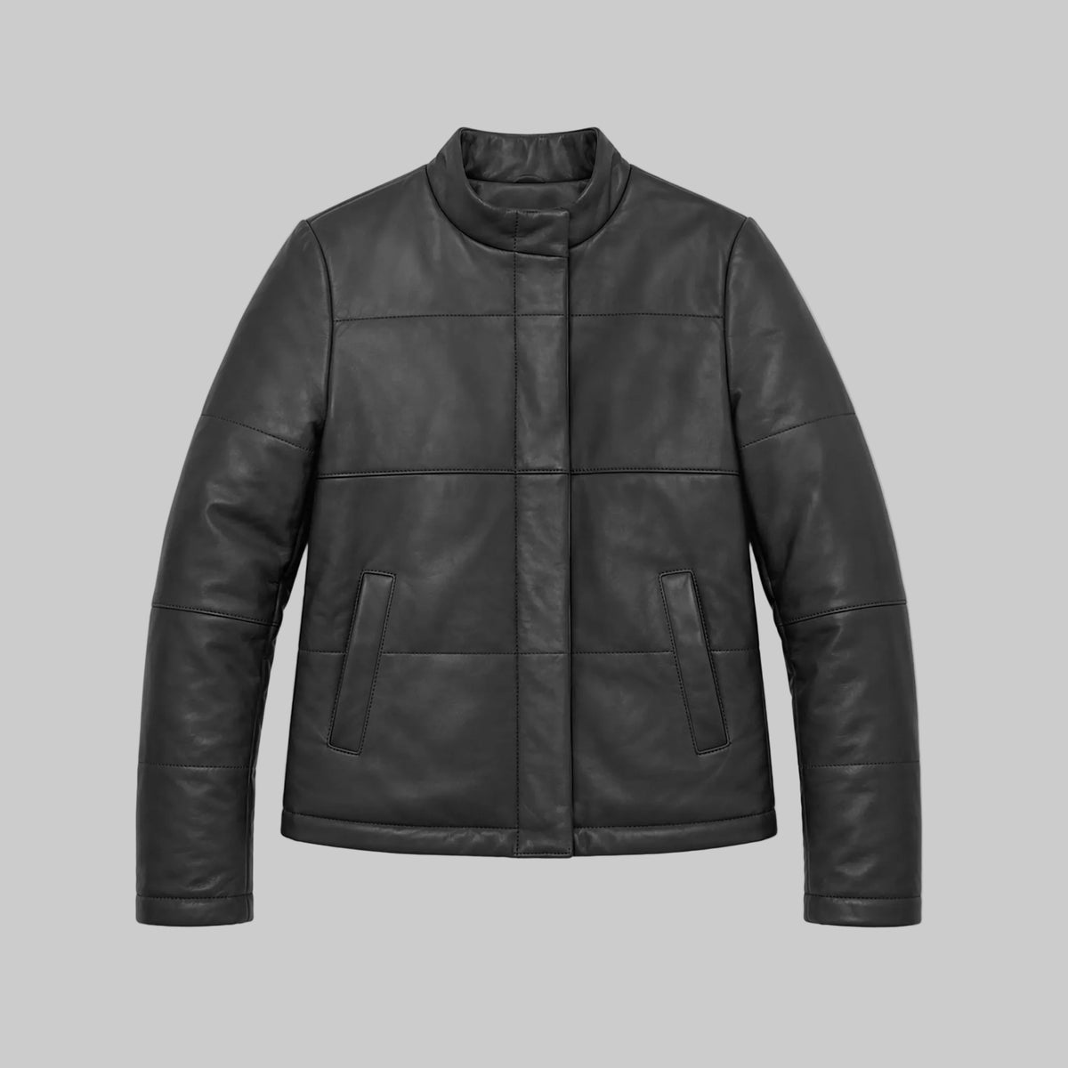 Melysa Women's Leather Puffer Jacket