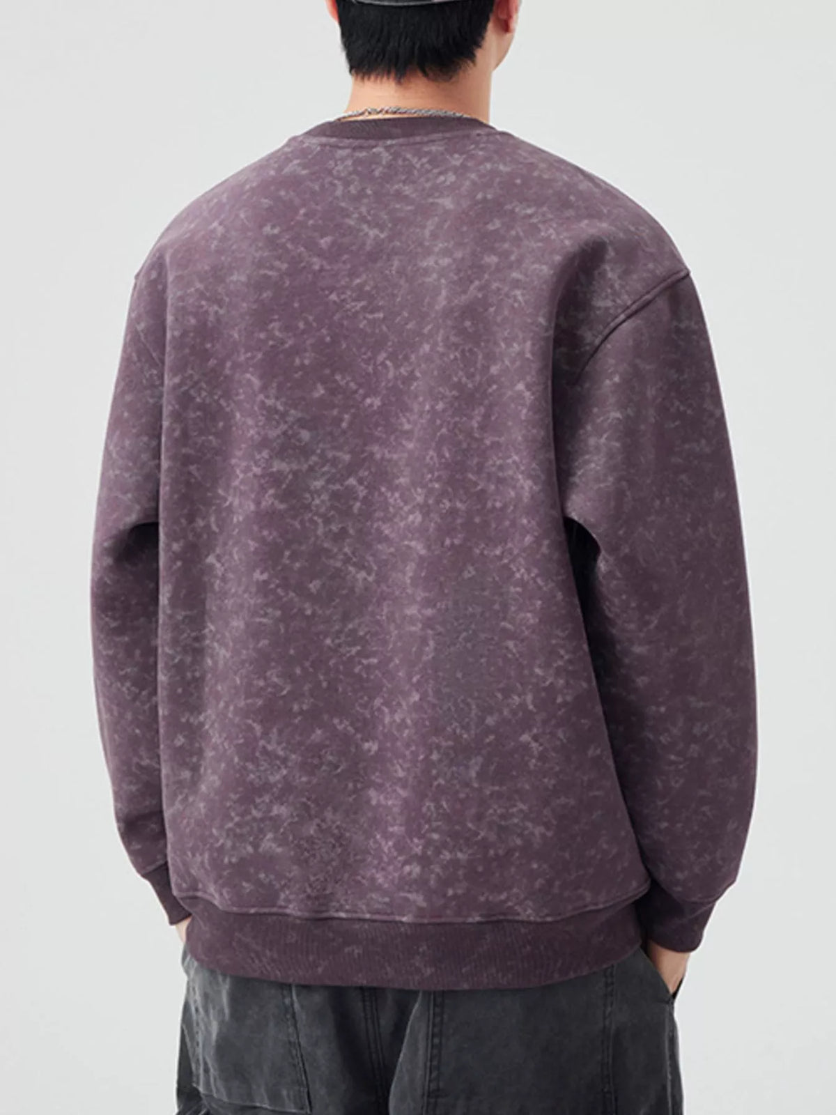 Men's Plus Size Enjoy Round Neck Long Sleeve Sweatshirt
