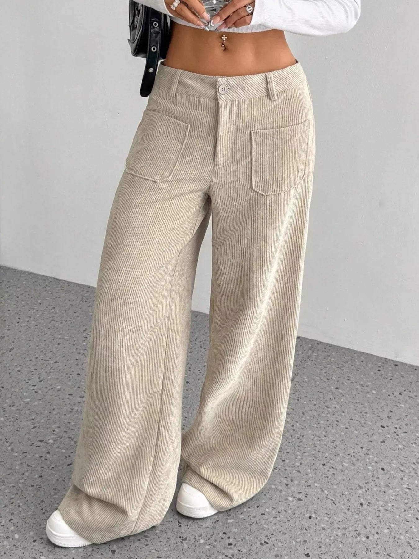 Corduroy Wide Leg Pants