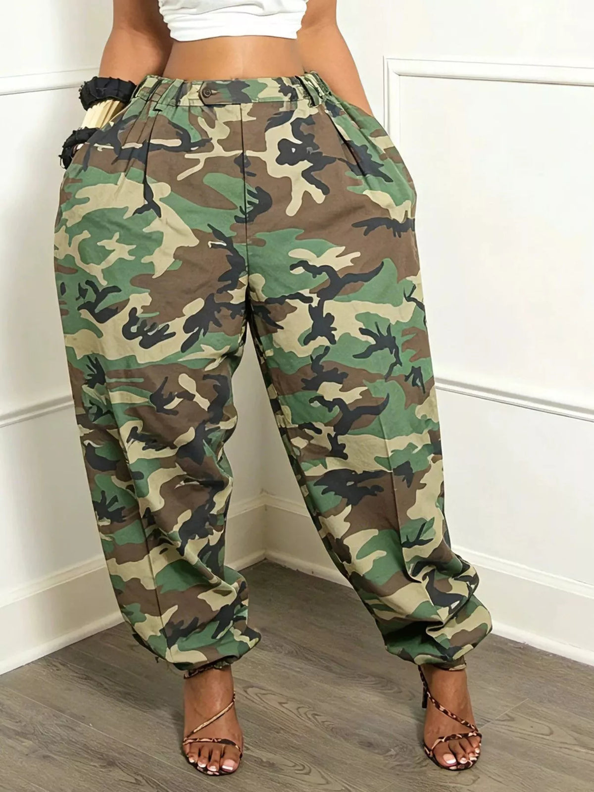 Camouflage Cargo Pants with Pockets