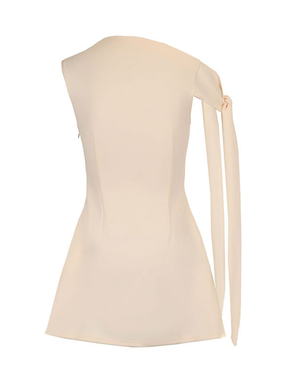 One-Shoulder Bowknot Mini Dress