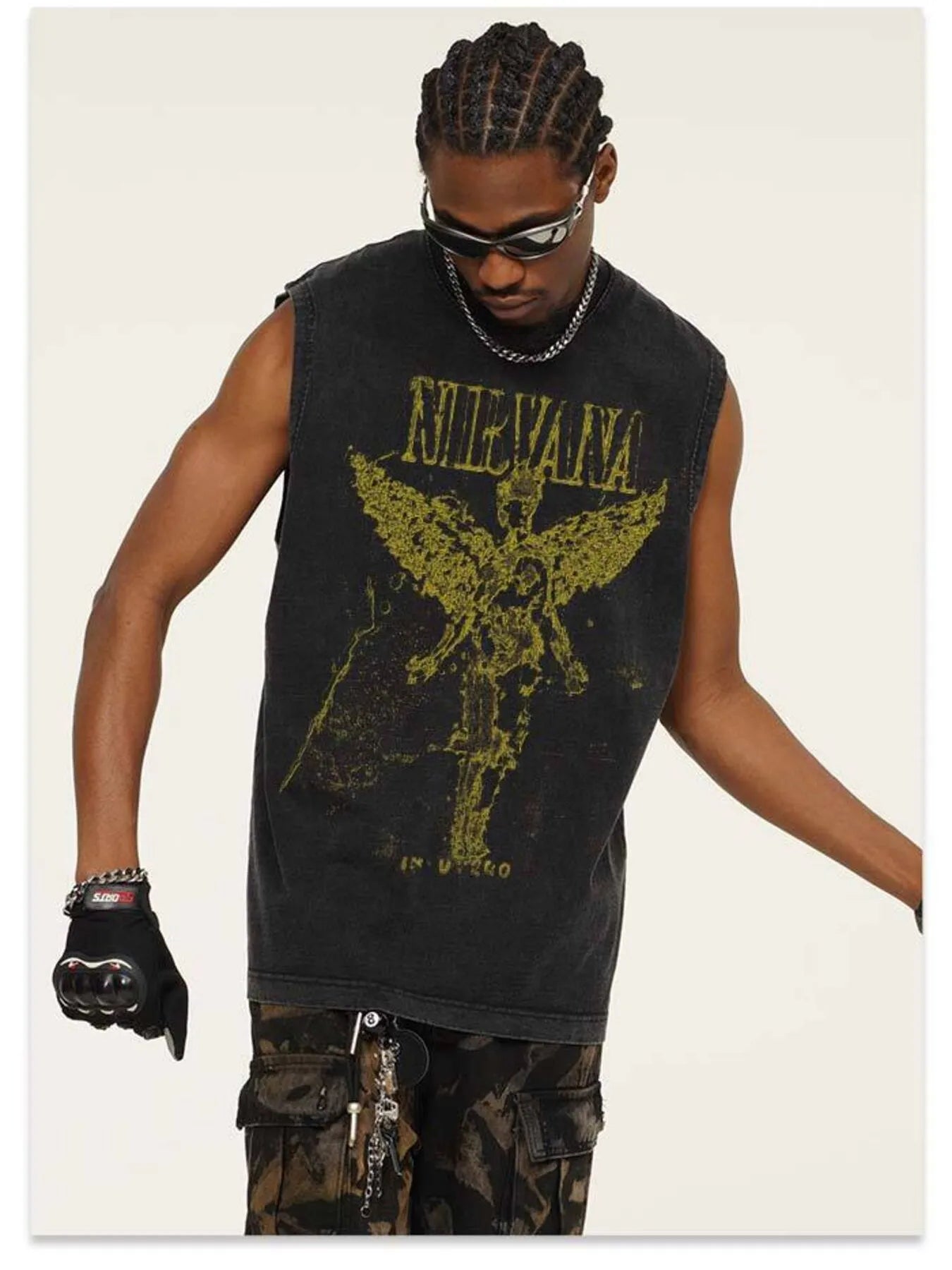 Men's Graphic Round Neck Tank