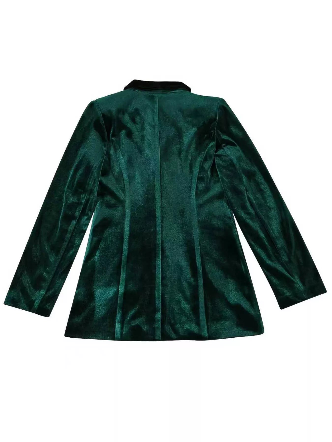 Velvet Rose Embellished One Button Blazer