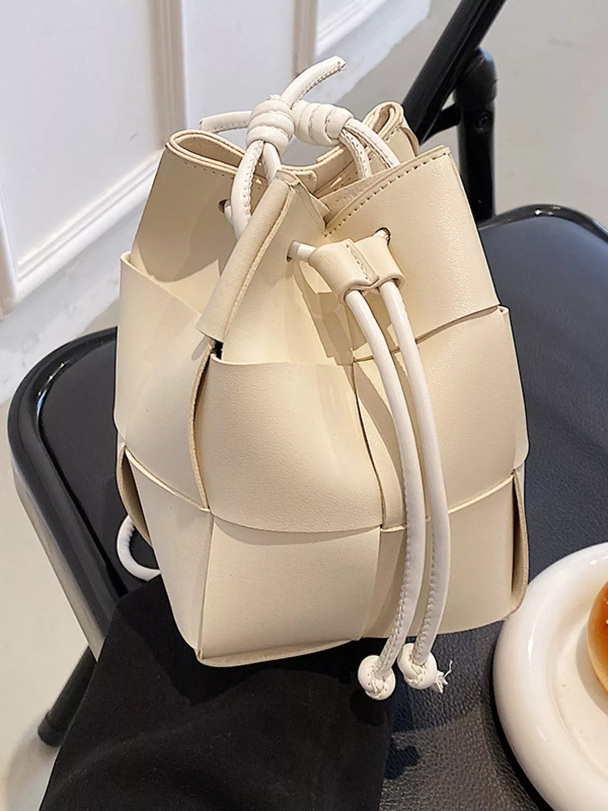 Woven Bucket Crossbody Bag