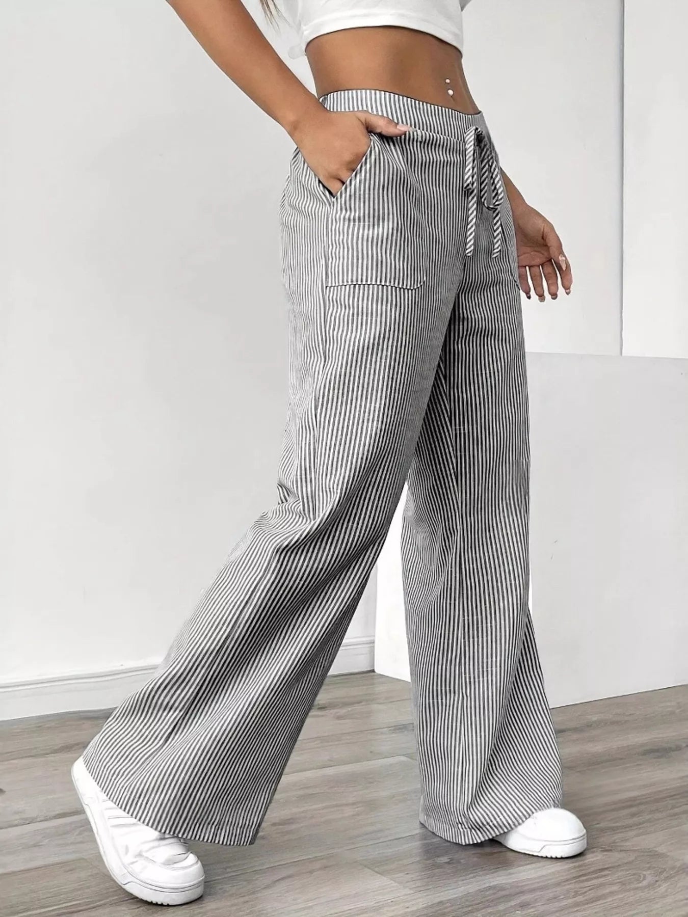 Striped Wide Leg Pants
