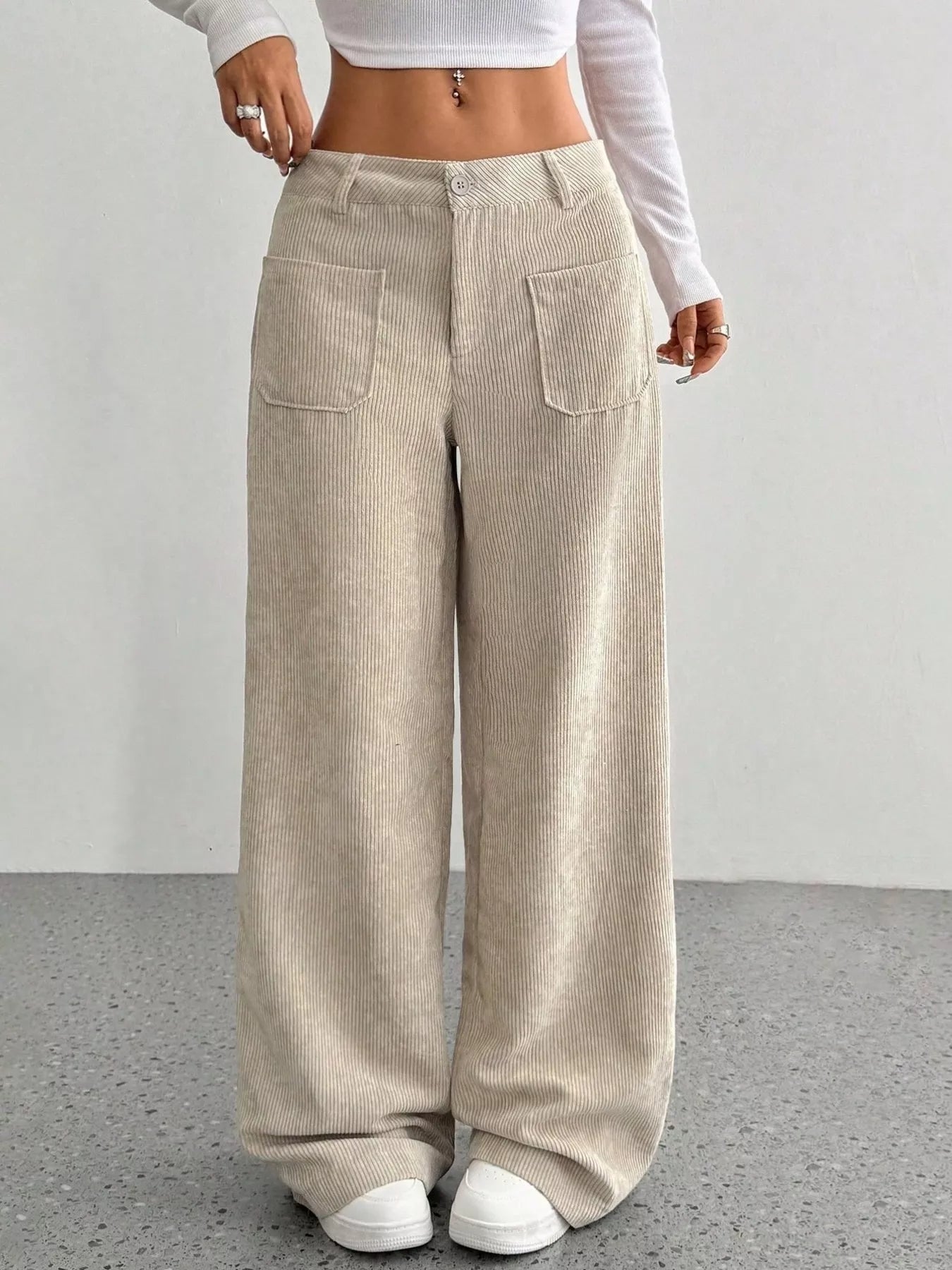 Corduroy Wide Leg Pants