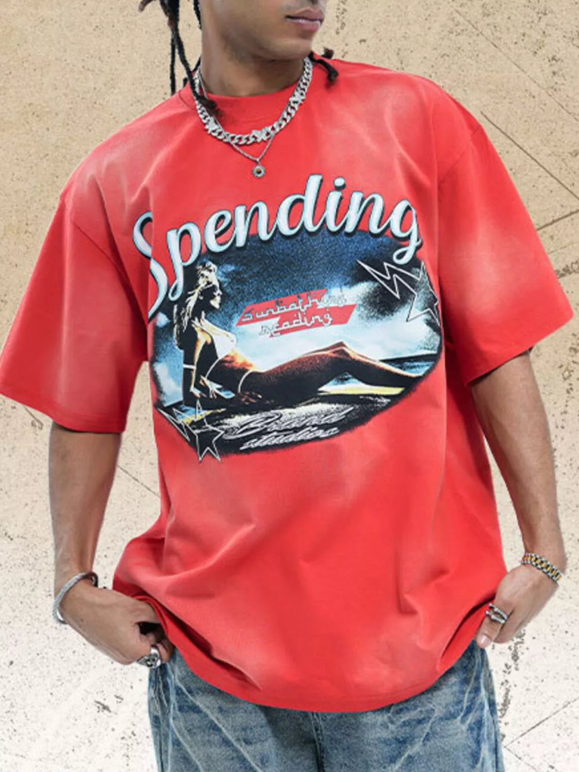 Men's Graphic Round Neck Half Sleeve T-Shirt