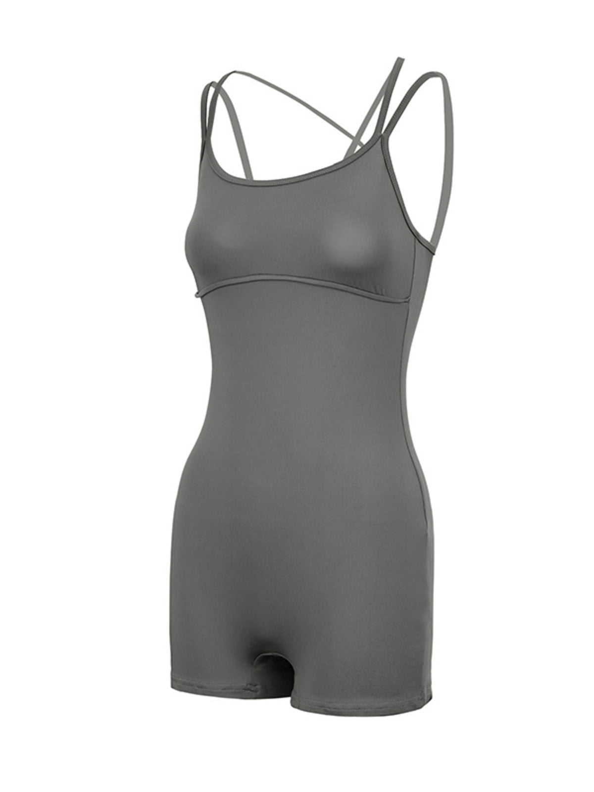 Double Spaghetti Strap Active Romper