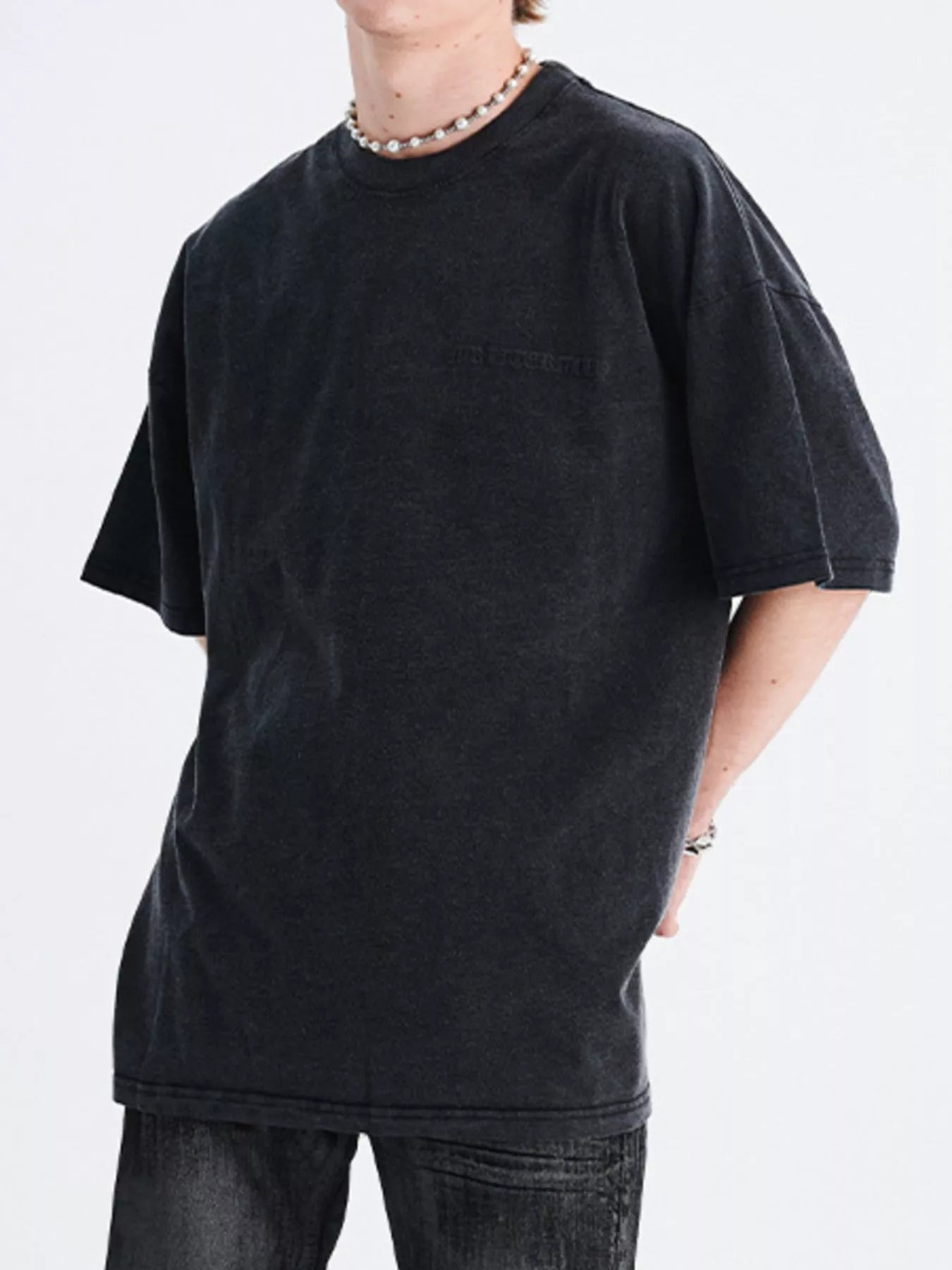 Men's Round Neck Half Sleeve Oversized T-Shirt
