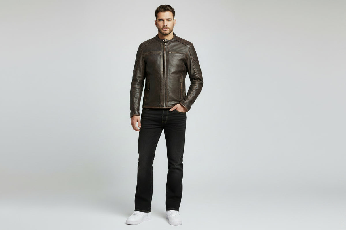 Rider Club - Men's Leather Motorcycle Jacket