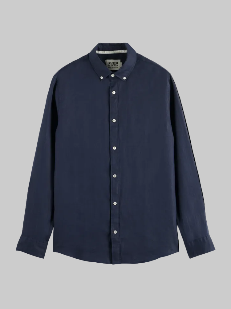 CORE - LINEN SHIRT LS BUTTON-DOWN