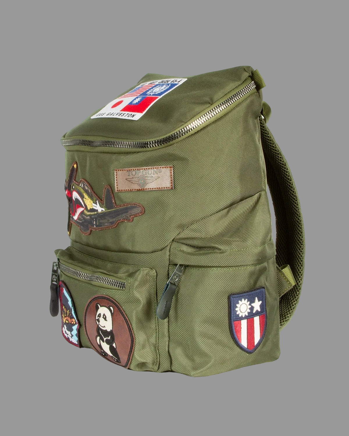 TOP GUN FLYING TIGERS BACKPACK WITH PATCHES