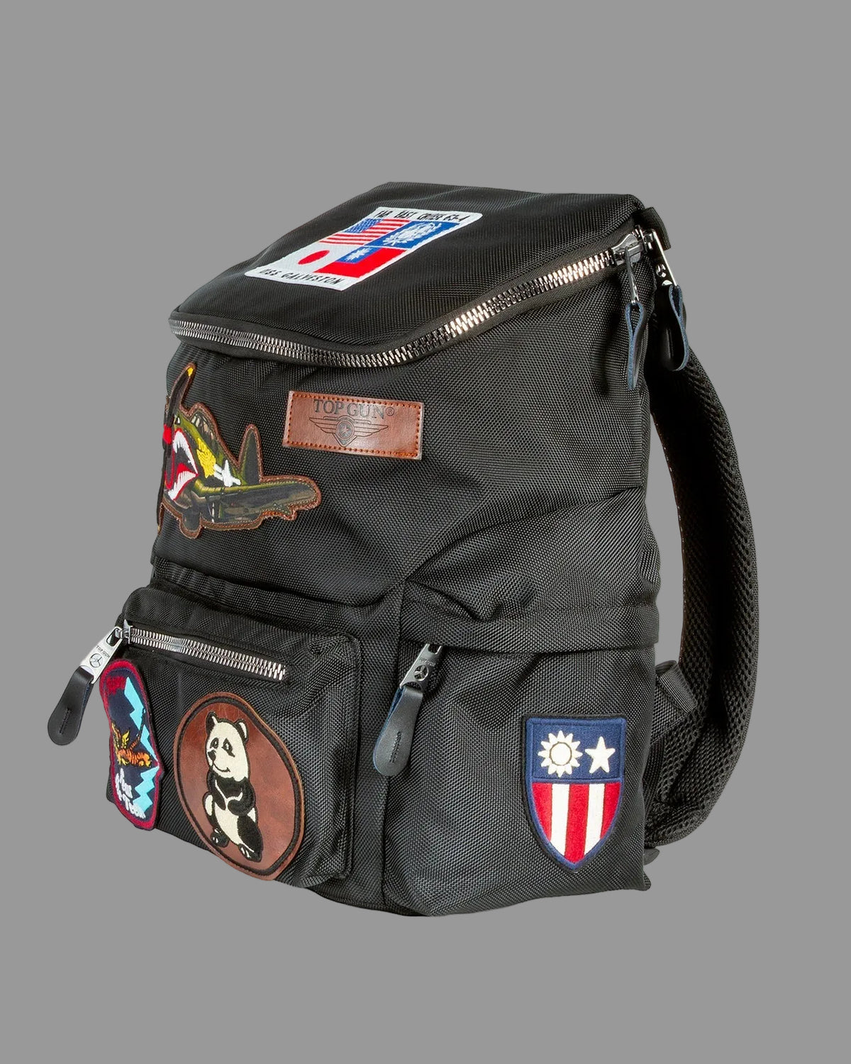 TOP GUN FLYING TIGERS BACKPACK WITH PATCHES