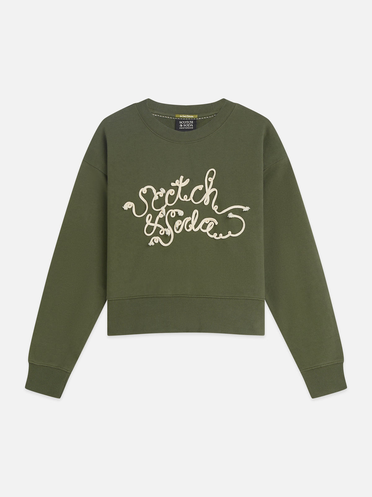 Ribon Embroidery Loose-fit Sweater