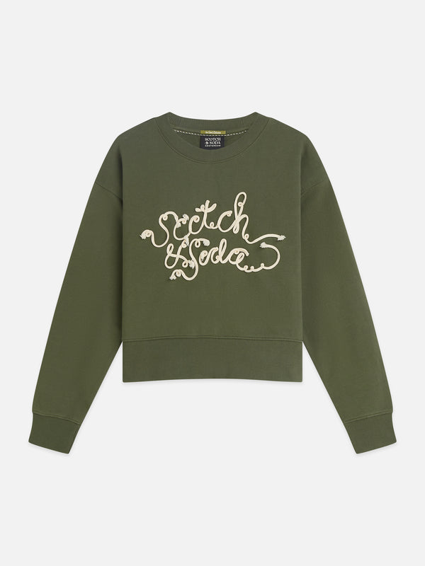 Ribon Embroidery Loose-fit Sweater