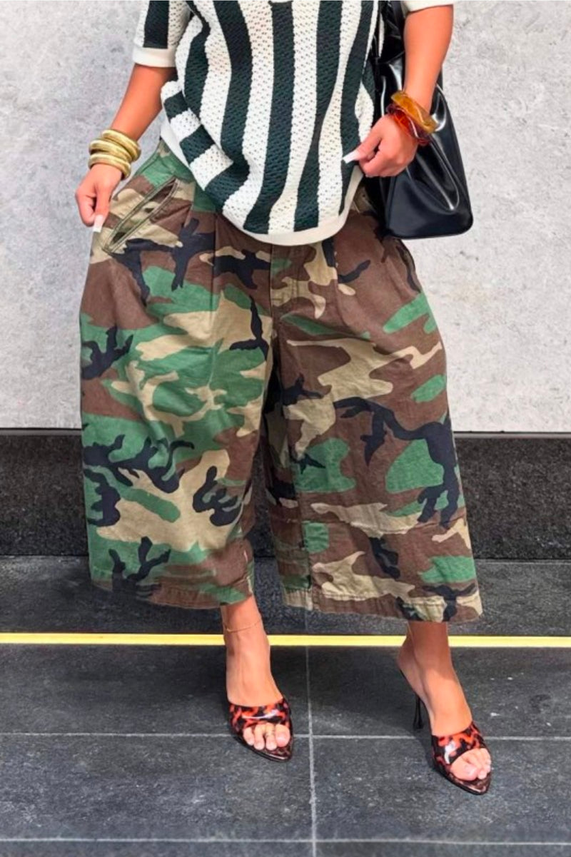 Camouflage Utility Wide leg