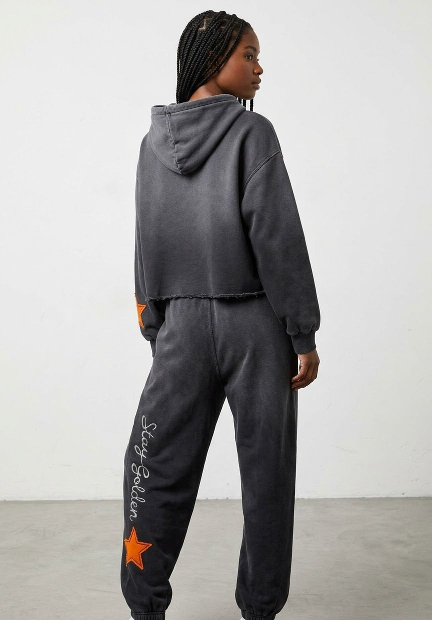 STAY GOLDEN EMBROIDERED JOGGERS