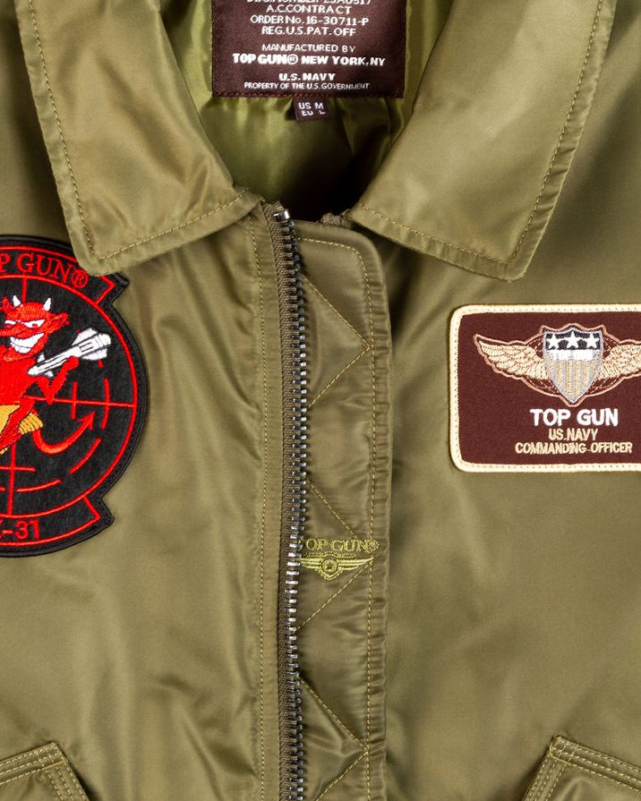 TOP GUN CWU-45 FLIGHT JACKET WITH PATCHES